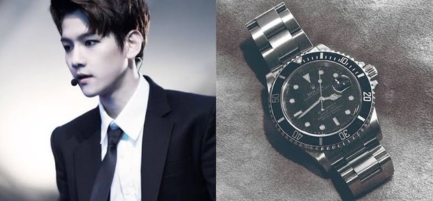 Hadiah jam tangan Rolex untuk Baekhyun (foto: soompi.com)
