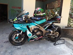 Bukan M1 Valentino Rossi, Ini Yamaha Vixion yang Dimodif ala Motor MotoGP