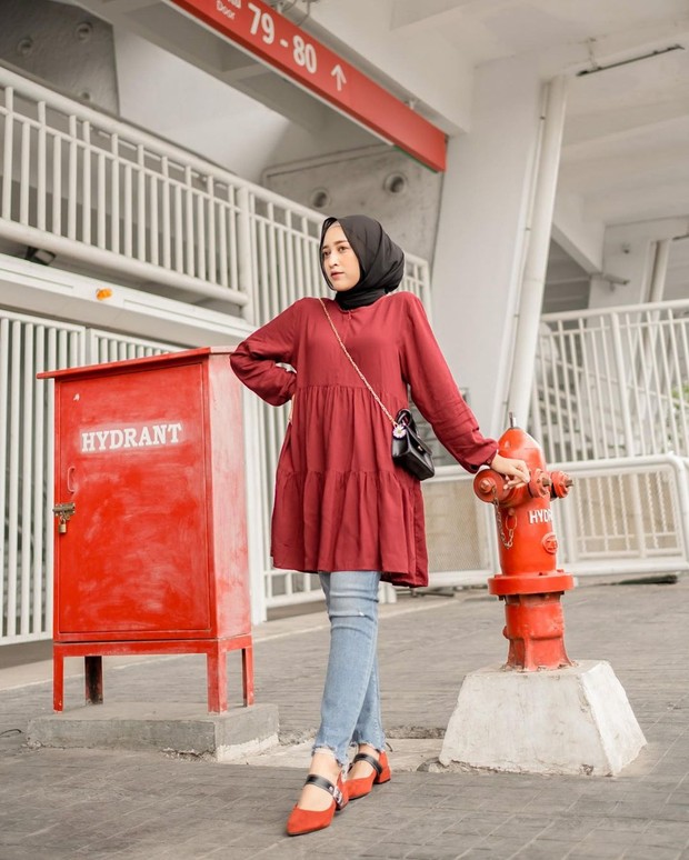 Tunik dan skinny jeans