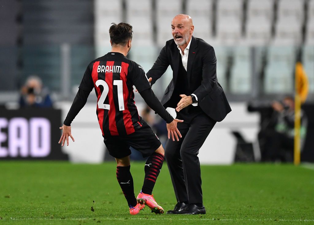 MILAN, ITALY - JANUARY 26:  Diaz Brahim of AC Milan looks on during the Coppa Italia match between FC Internazionale and AC Milan at Stadio Giuseppe Meazza on January 26, 2021 in Milan, Italy. Sporting stadiums around Italy remain under strict restrictions due to the Coronavirus Pandemic as Government social distancing laws prohibit fans inside venues resulting in games being played behind closed doors.  (Photo by Marco Luzzani/Getty Images)