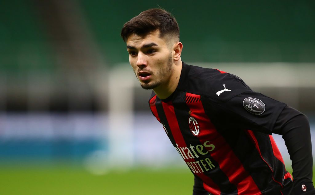 MILAN, ITALY - JANUARY 26:  Diaz Brahim of AC Milan looks on during the Coppa Italia match between FC Internazionale and AC Milan at Stadio Giuseppe Meazza on January 26, 2021 in Milan, Italy. Sporting stadiums around Italy remain under strict restrictions due to the Coronavirus Pandemic as Government social distancing laws prohibit fans inside venues resulting in games being played behind closed doors.  (Photo by Marco Luzzani/Getty Images)