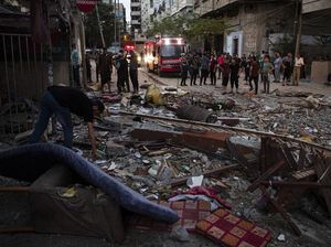 Kota Gaza Porak Poranda Usai Digempur Serangan Udara Israel