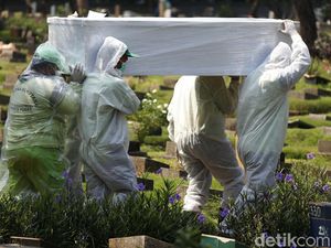 Potret Semangat Penggali Kuburan COVID-19 Meski Berpuasa Potret Semangat Penggali Kuburan COVID-19 Meski Berpuasa