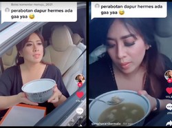 Crazy Rich Maharani Kemala Jajan Bakso Pakai Mangkuk Hermès Rp 7 Juta!