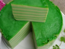 Resep Pembaca : Kue Lapis Hula-hula Pandan yang Legit Buat Sajian Lebaran