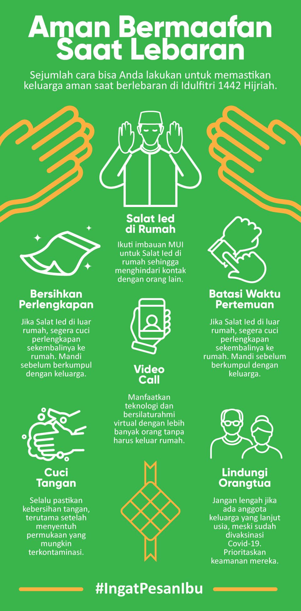 Cover Infografis Aman Bermaafan Saat Lebaran