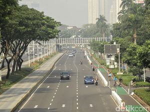 Lengangnya Jakarta saat Hari Raya Idulfitri