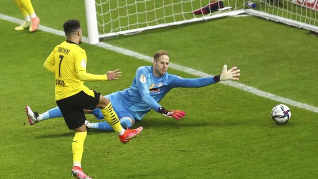 Final DFB Pokal 2020/2021 Final DFB Pokal 2020/2021 RB Leipzig vs Borussia Dortmund di Olympiastadion, Berlin, Jumat (14/5/2021) dini hari WIB