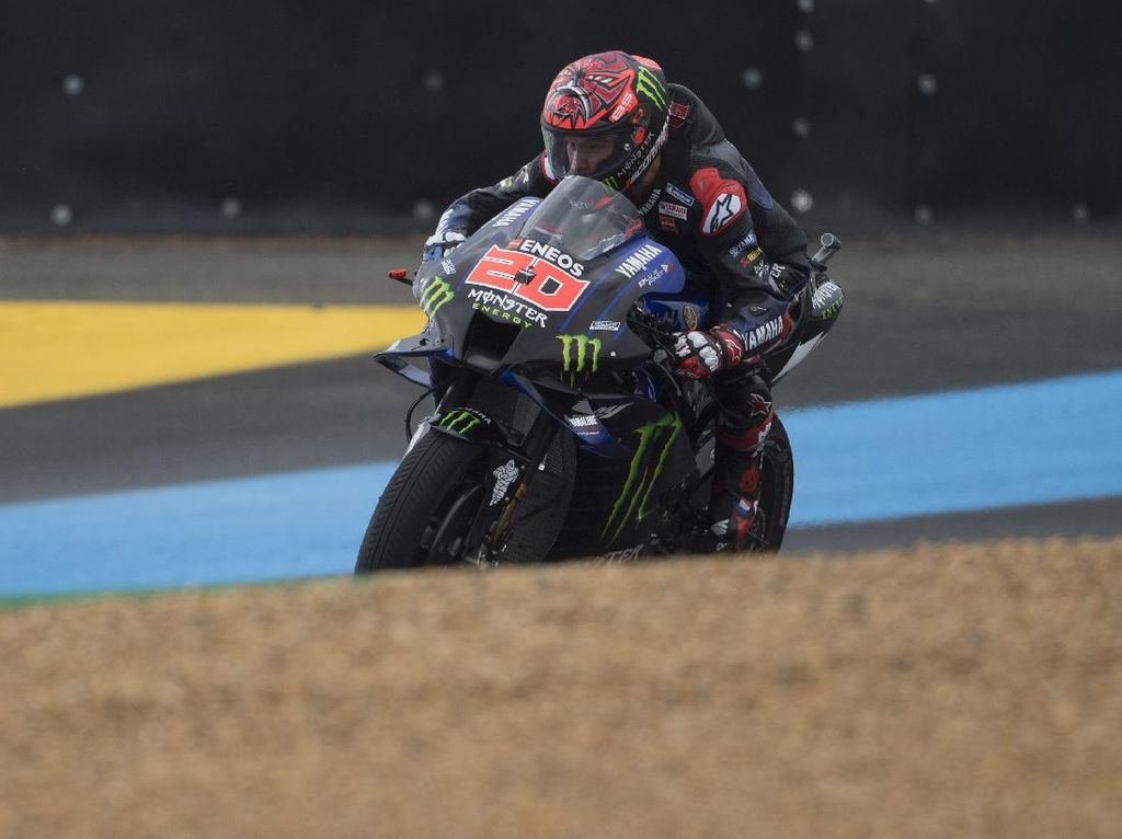 MotoGP Prancis 2021: Quartararo Start Terdepan, Tapi Bakal Kesulitan saat Wet Race