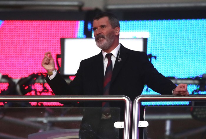LONDON, ENGLAND - OCTOBER 08: Pundit, Roy Keane looks on following the international friendly match between England and Wales at Wembley Stadium on October 08, 2020 in London, England. Sporting stadiums around the UK remain under strict restrictions due to the Coronavirus Pandemic as Government social distancing laws prohibit fans inside venues resulting in games being played behind closed doors. (Photo by Nick Potts - Pool/Getty Images)