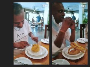 Kocak! Disangka Dessert, Pria Ini Hampir Makan Serbet di Restoran