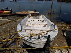 Perahu yang Terbalik di Waduk Kedungombo Dinakhodai Anak Bawah Umur