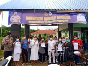Vaksinasi Covid-19 Secara Mobile Massal di Tapanuli Tengah Capai 90%