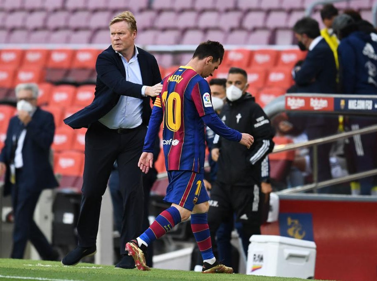Lionel Messi meninggalkan Barcelona, didoakan yang terbaik oleh Ronald Koeman. (Foto: Getty Images/David Ramos)