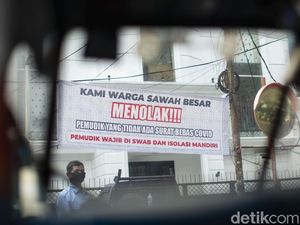 Ini Spanduk Tolak Pemudik Tanpa Swab Masuk Jakarta