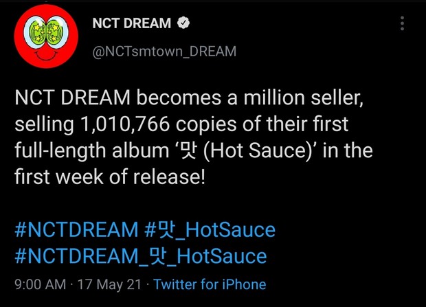 Million seller NCT Dream