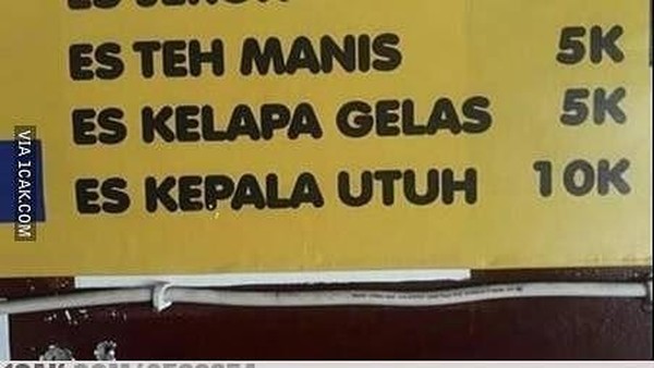 Fatal! Gegara Salah Tulis, Nama Menu Restoran Ini Bikin Mikir Keras