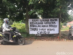 Muncul Spanduk Tolak Pemudik Tanpa Surat Bebas COVID-19 di Bogor