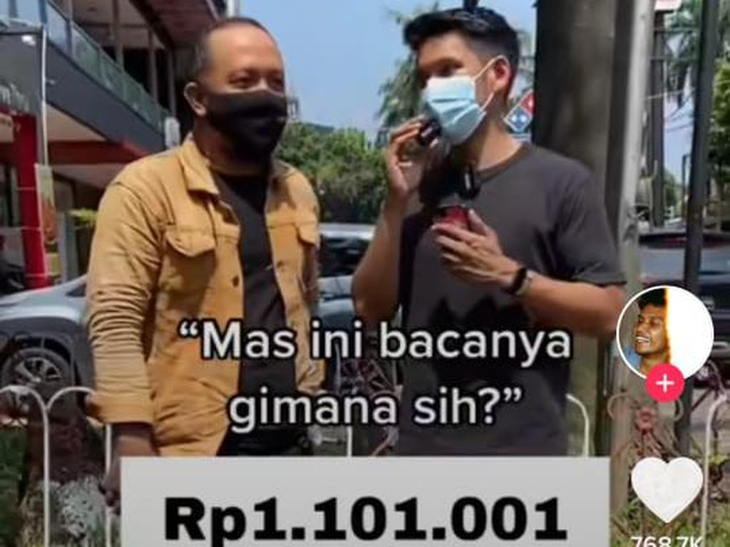 Viral di TikTok, Cara Baca Rp 1.101.001 Viral di TikTok, Cara Baca Rp 1.101.001