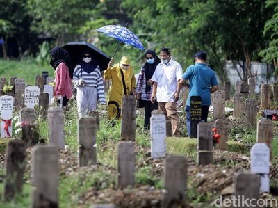 Suasana TPU Srengseng Sawah 2 Usai Ziarah Kembali Dibuka