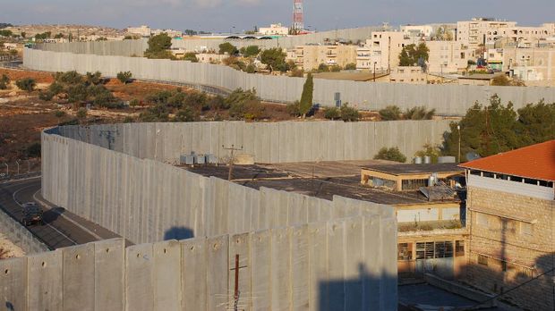 West Bank Barrier Israel's controversial security barrier, here seen from a rooftop in Aida Refugee Camp, located in the West Bank town of Bethlehem.