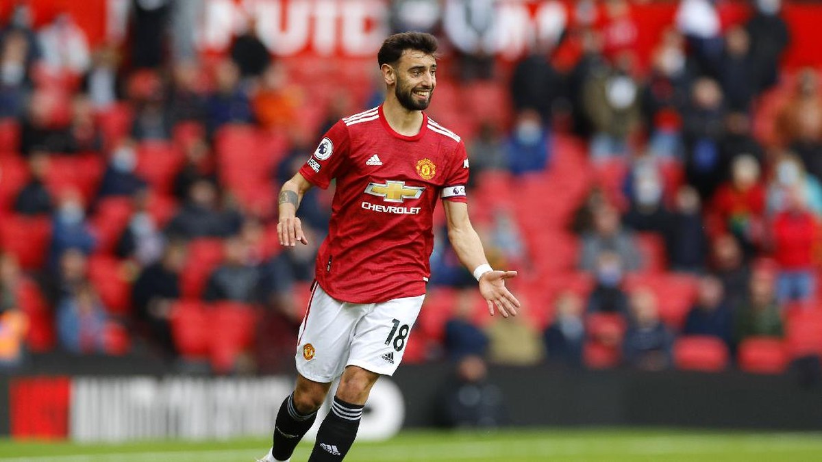 MU Vs Fulham: Assist Hantu Bruno Fernandes. (Foto: Getty Images/Phil Noble - Pool)