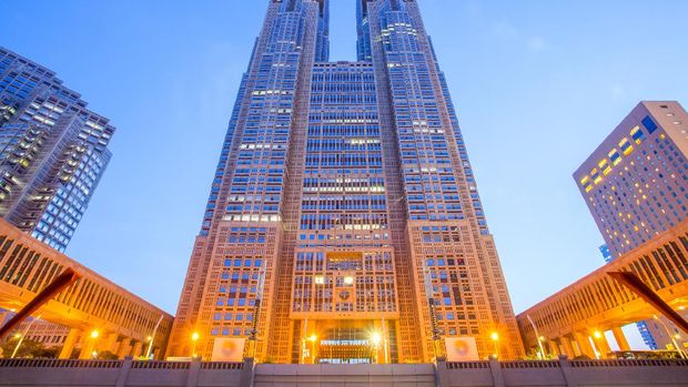 Tokyo Metropolitan Government Jepang Tokyo Metropolitan Government Building ,houses the headquarters of the Tokyo Metropolitan Government