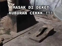 Viral Wanita Masak Dekat Kuburan yang Ada di Dapurnya, Bikin Merinding