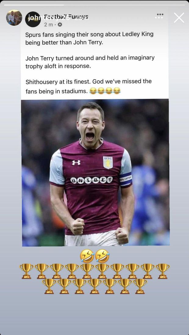 john terry aston villa tottenham hotspur