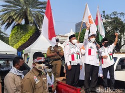 Ahmad Syaikhu-Kader PKS Gelar Aksi Bela Palestina di Depan Kedubes AS