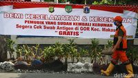 Spanduk Minta Pemudik Diswab Hiasi Kampung Makasar Jakarta