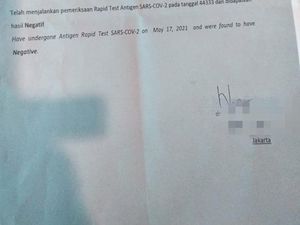 Palsukan Surat Tes COVID demi Mudik, 2 Warga Tangerang Ditangkap Palsukan Surat Tes COVID demi Mudik, 2 Warga Tangerang Ditangkap