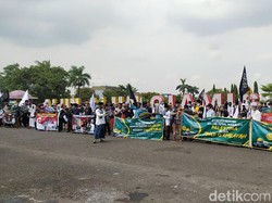 Dukung Palestina, Massa Gelar Aksi Damai di Alun-alun Ciamis