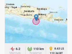 Pascagempa Blitar M 5,9, Ada Tiga Gempa Susulan