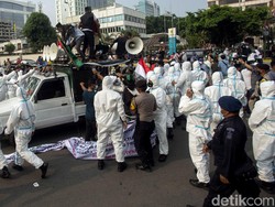 Polisi Amankan Sejumlah Peserta Aksi Bela Palestina di Kedubes AS