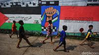 Mural Dukungan Untuk Palestina Mejeng di Depok