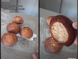 Romantis! Suami Makan bagian Bawah Muffin Agar Istrinya Bisa Makan Atasnya