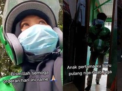 Viral Perjuangan Sekeluarga Kerja Ojek Online, Ibu Hingga Anak Jadi Ojol