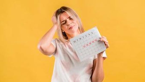 Ilustrasi siklus menstruasi tidak lancar/Freepik