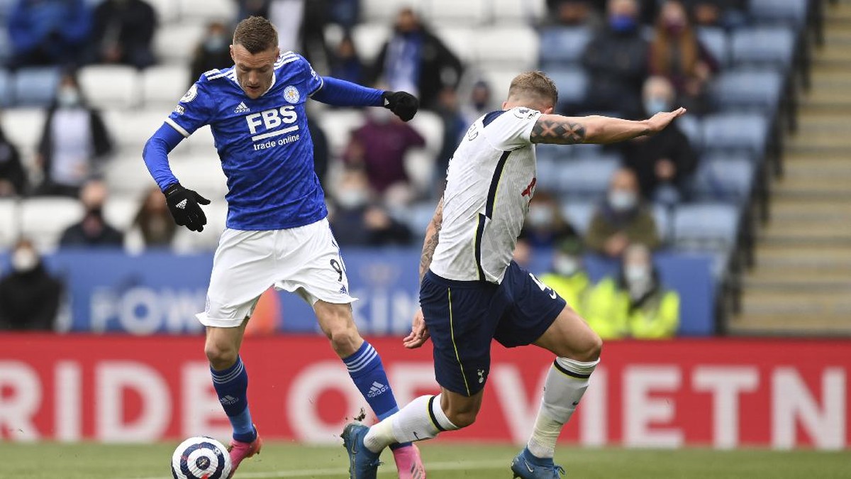 Leicester City vs Tottenham Hotspur sama kuat di babak pertama. (Foto: AP/Shaun Botterill)