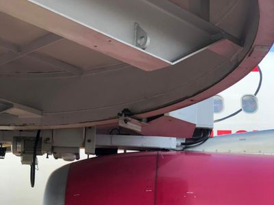 Penampakan Batik Air Tabrak Garbarata di Bandara Ngurah Rai