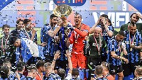 Keberhasilan Inter mengakhiri puasa gelar Liga Italia ini tak lepas dari tuah tangan dingin sang pelatih Antonio Conte. AP Photo/Nicola Marfisi.