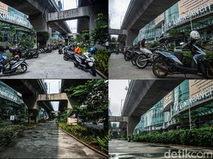 Asyik, Kolong JLNT Casablanca Kini Bebas Parkir Liar