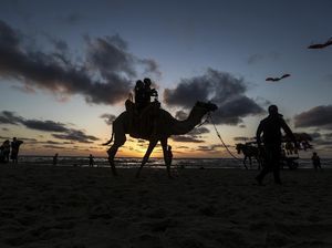 Usai Gencatan Senjata, Pantai Gaza Diserbu Warga