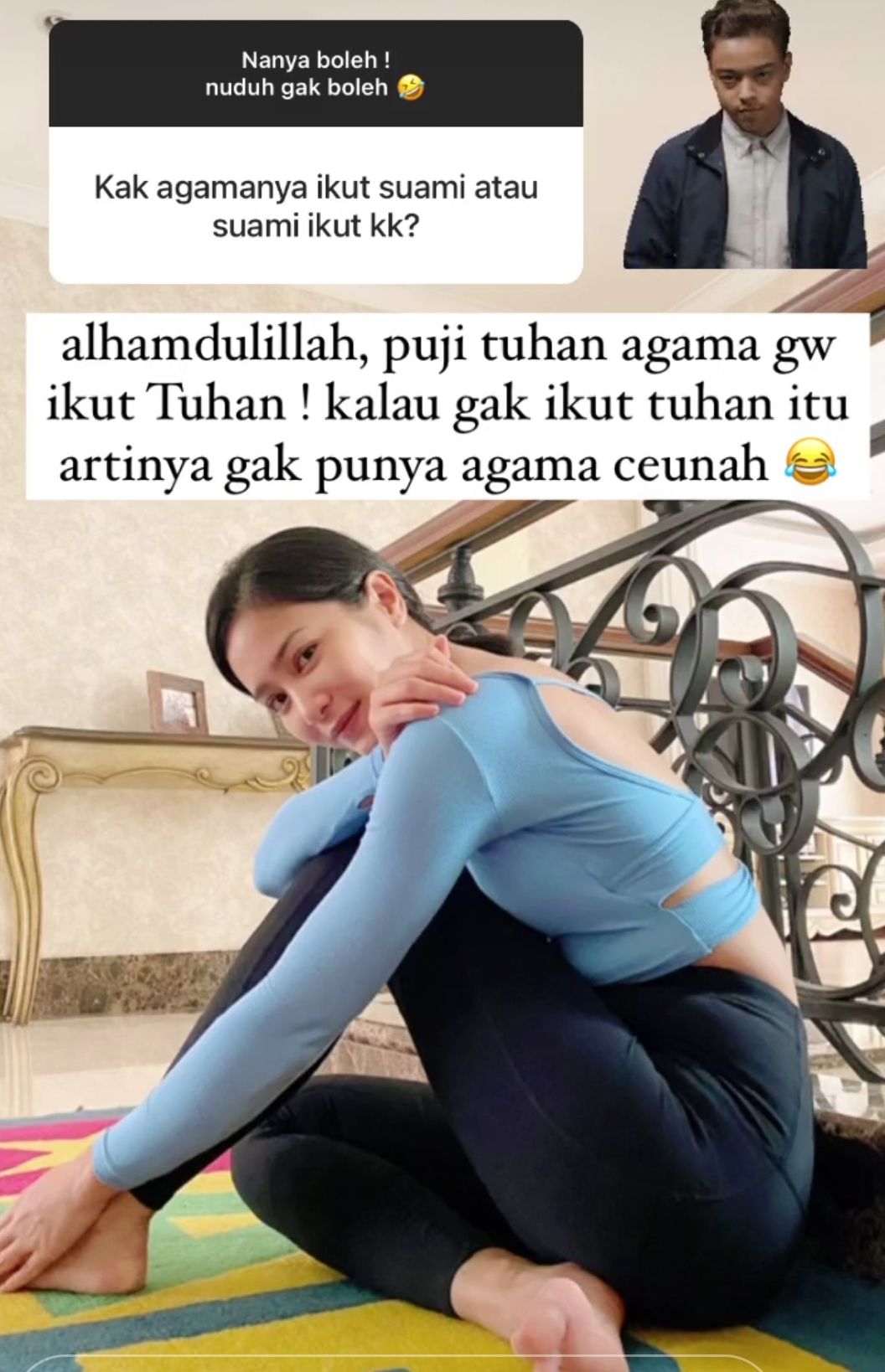 Bunga Zainal ditanya soal agama