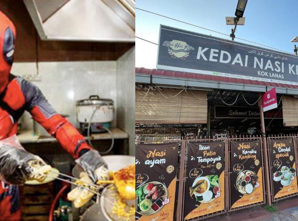 Di Restoran Ini Deadpool Sibuk Jualan Nasi Kerabu hingga Nasi Ayam Kampung