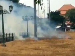 Ada Kebakaran di Alun-alun Utara Depan Keraton Yogyakarta