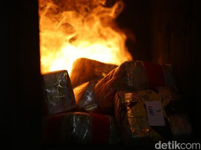 Momen BNN Musnahkan Barbuk Narkoba Hasil Kejahatan