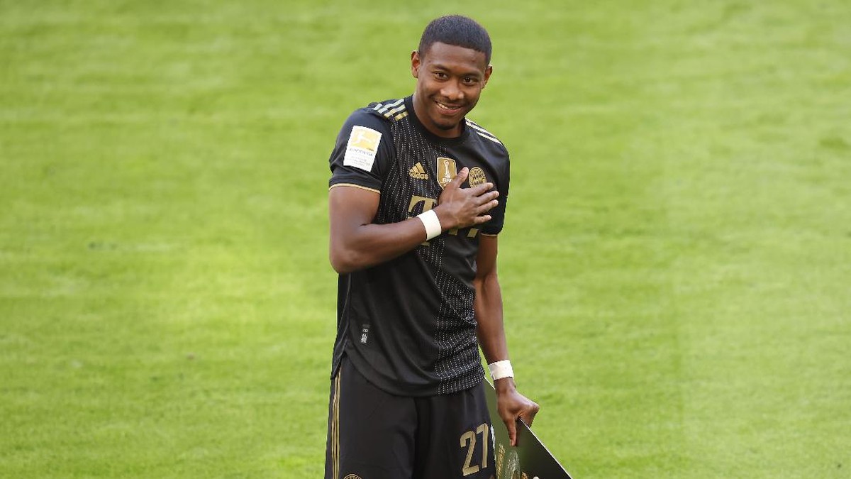Alaba meninggalkan Bayern yang sudah ia bela sejak 2008. Foto: Getty Images/Alexander Hassenstein
