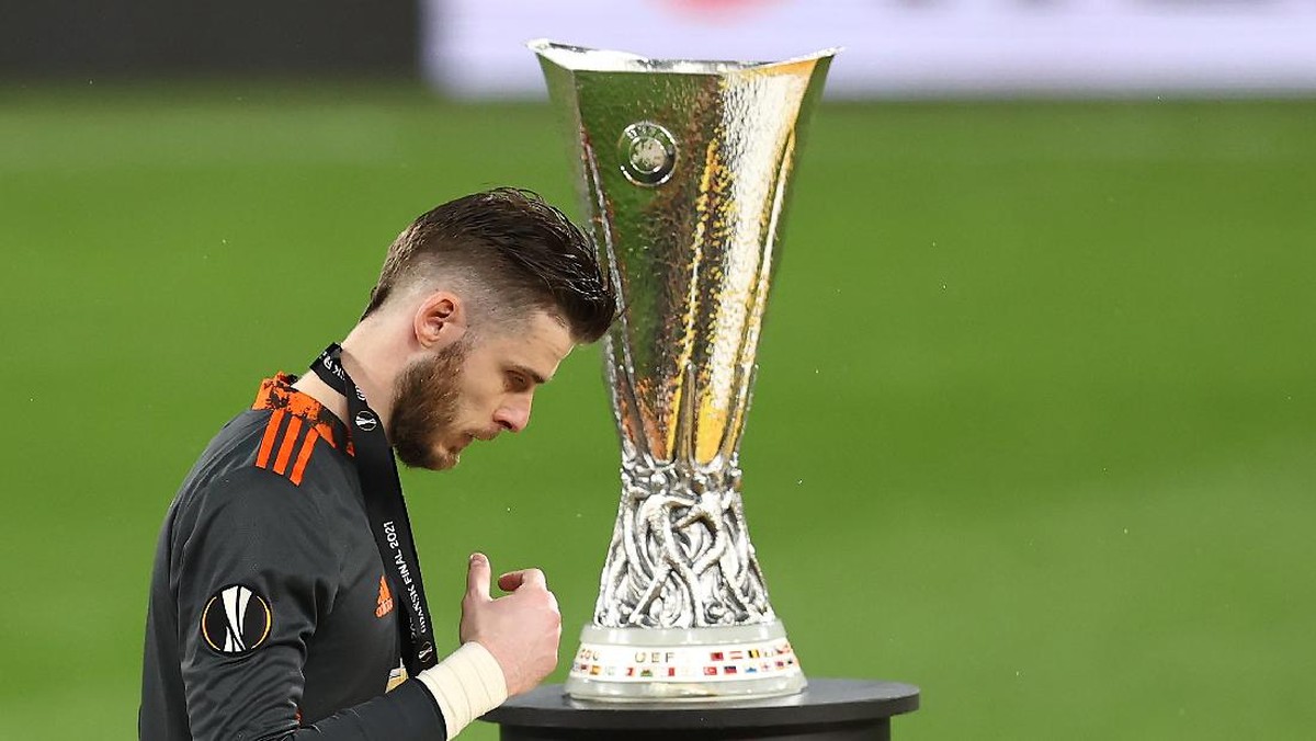 David De Gea gagal menendang penalti MU di final Liga Europa. (Foto: Getty Images/Maja Hitij)